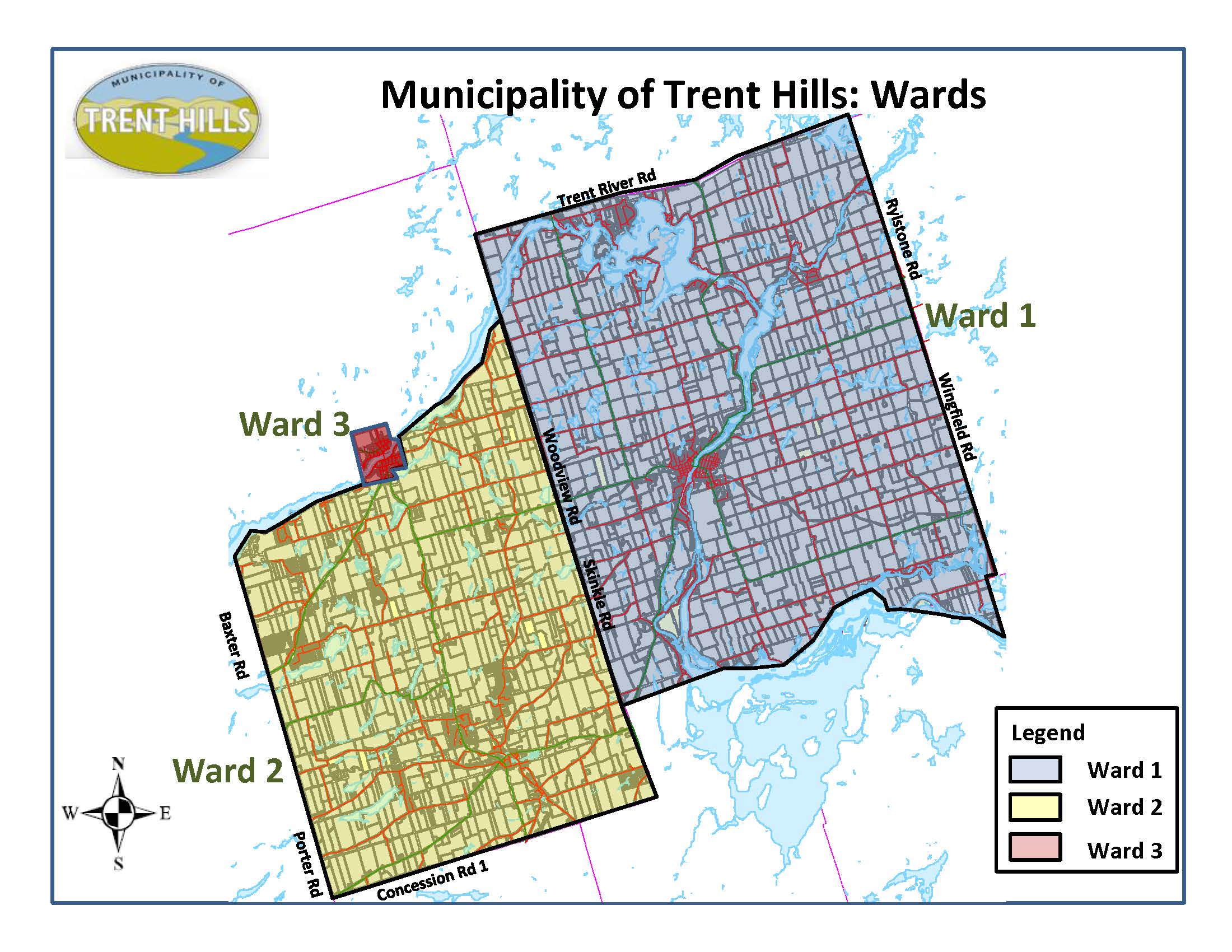 Current Ward Boundaries for Trent Hills